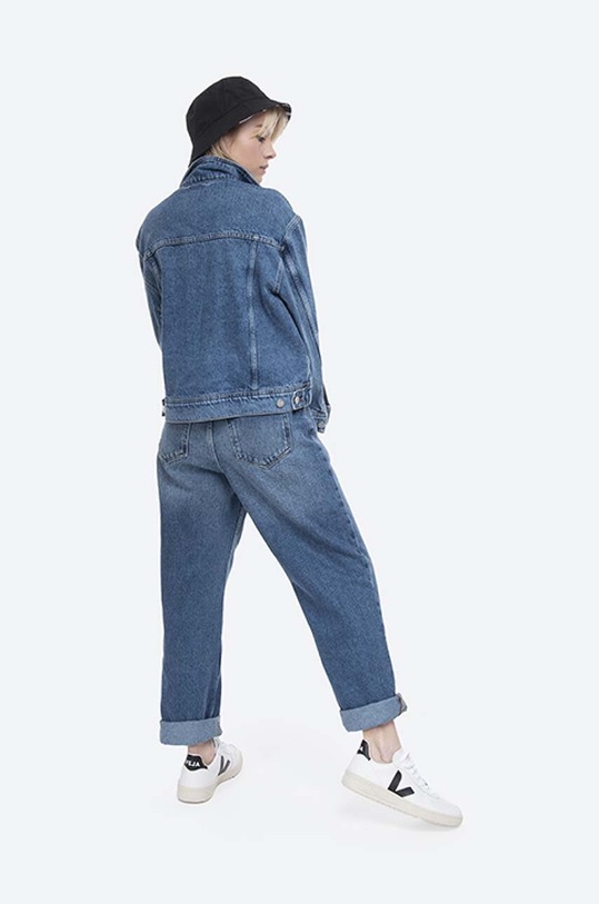 Odzież Wood Wood kurtka jeansowa bawełniana 12011203.7046 niebieski