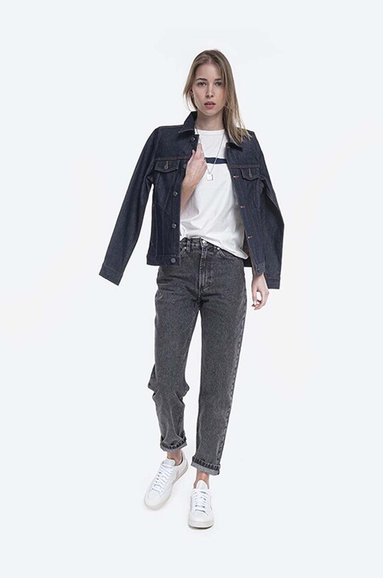 A.P.C. kurtka jeansowa Blouson Brandy COZZI.F02268 granatowy AA00
