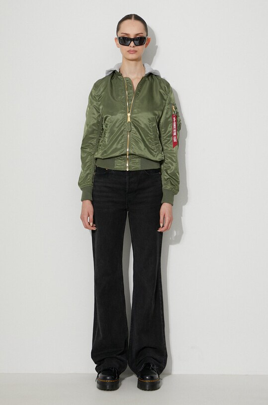 Alpha Industries kurtka bomber MA-1 Hooded 126003.01 zielony AA00