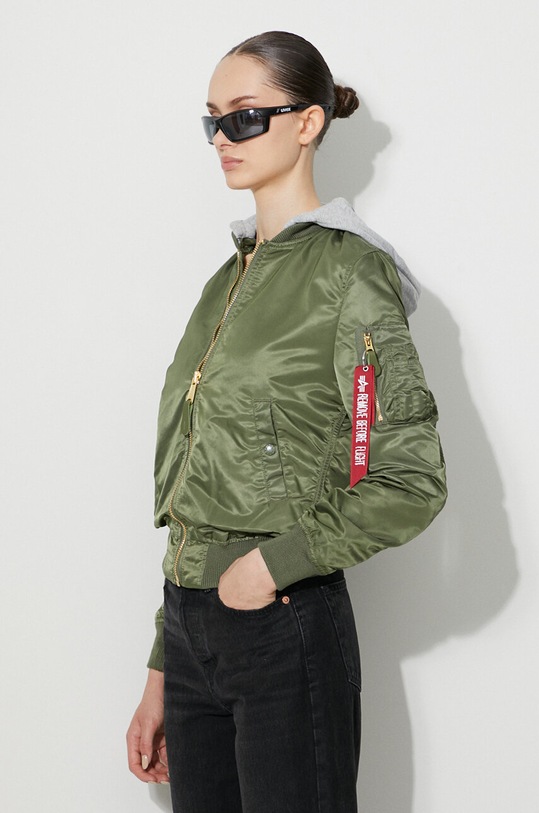 Alpha Industries bomber dzseki MA-1 Hooded Wmn 1263 1 zöld 126003.01