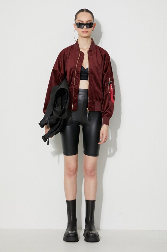 Bomber jakna Alpha Industries MA-1 OS Velvet LW Wmn 106002.184 bordo AA00