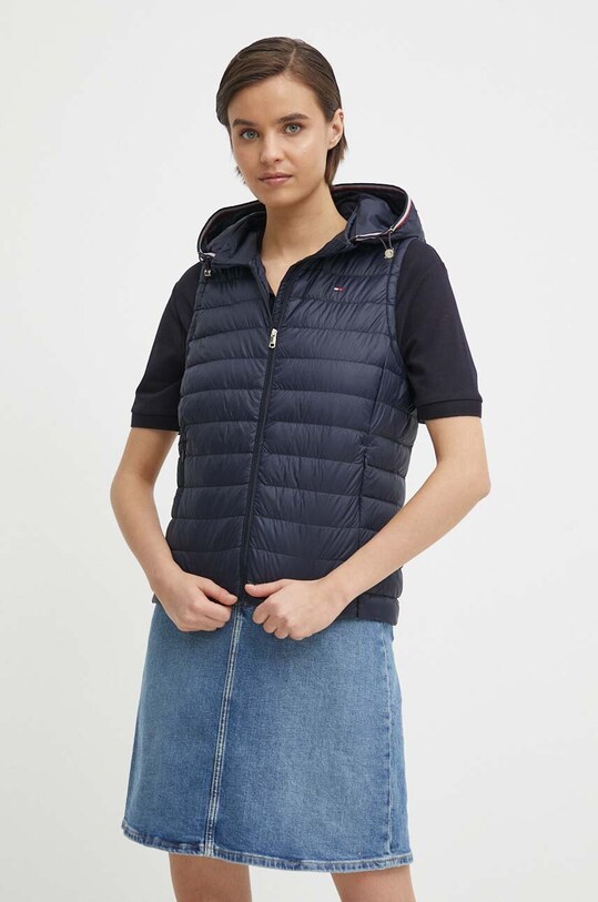 Αμάνικο από πούπουλα Tommy Hilfiger σκούρο μπλε WW0WW34301