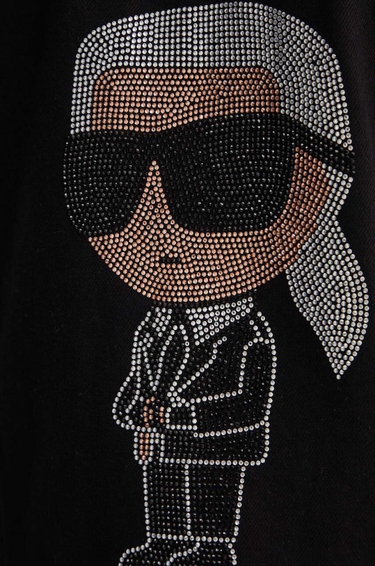 Džínová bunda Karl Lagerfeld 236W1408 černá