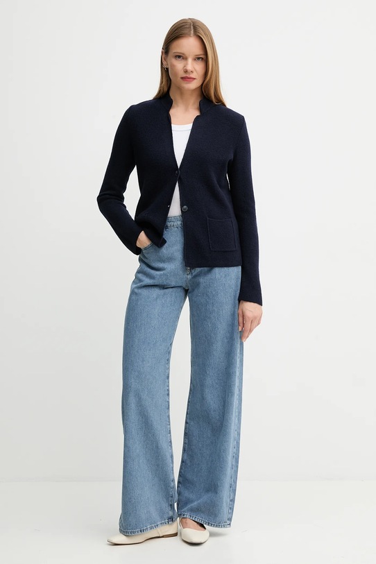 United Colors of Benetton cardigan din amestec de lână 1235D6934 bleumarin AA00