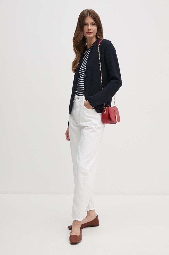 Kardigan s prímesou vlny United Colors of Benetton 1235D6934 tmavomodrá AA00