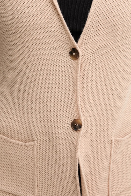 United Colors of Benetton kardigan z dodatkiem wełny 1235D6934 beżowy