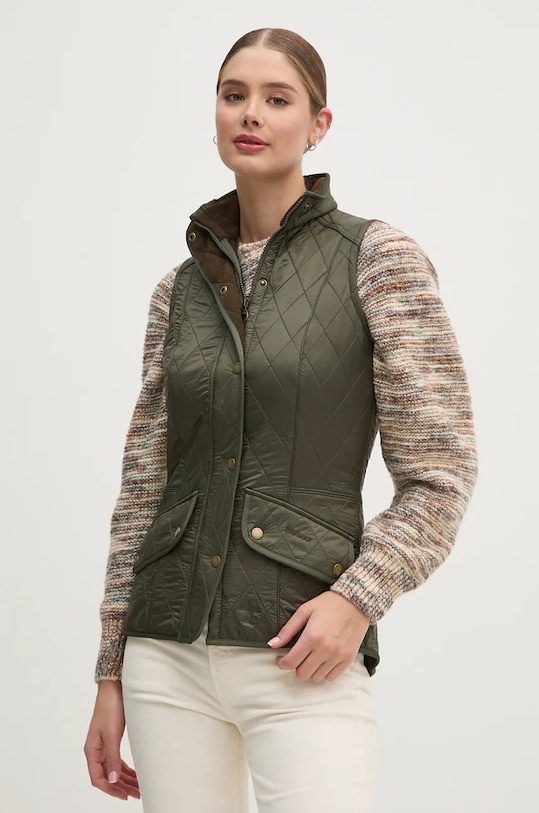 Barbour vesta Cavalry Quilted Gilet cu captuseala verde LGI0016