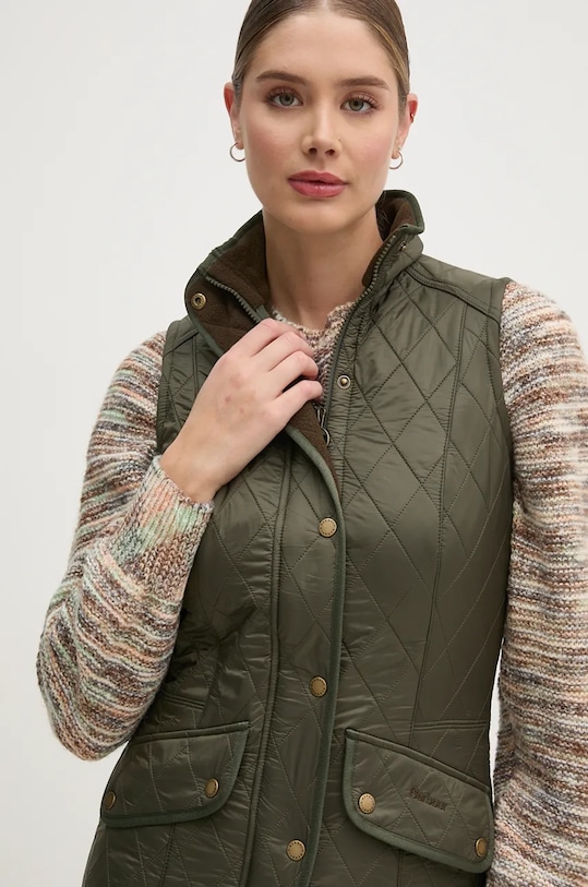 Barbour vesta Cavalry Quilted Gilet verde LGI0016