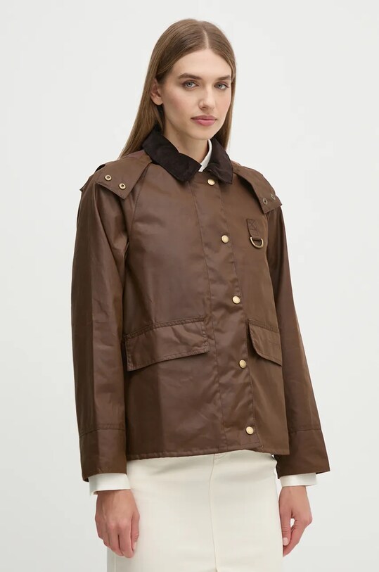 Barbour kurtka Avon Wax Jacket pozostałe brązowy LWX1081