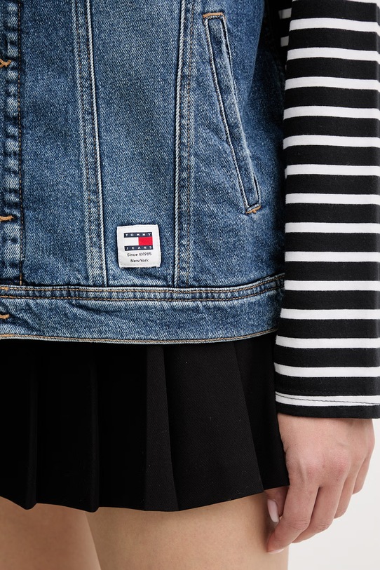 Renewed αμάνικο Γυναικείο ντένιμ Creative Upcycling Reworked.Jacket.4 μπλε