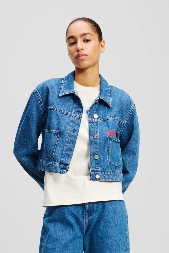 Karl Lagerfeld geaca jeans necaptusit albastru A2W14041