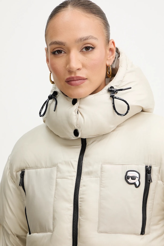 Karl Lagerfeld geacă de puf IKON bej A3W15020