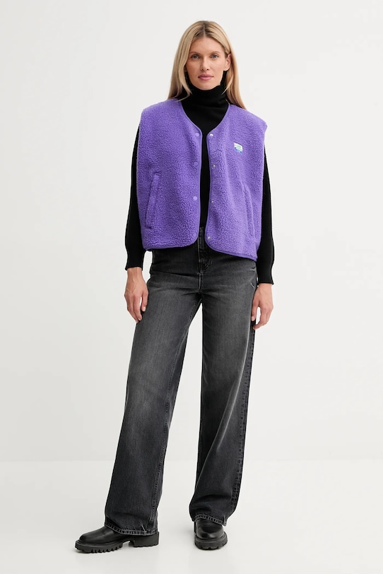 American Vintage vestă HOK16B violet AA00