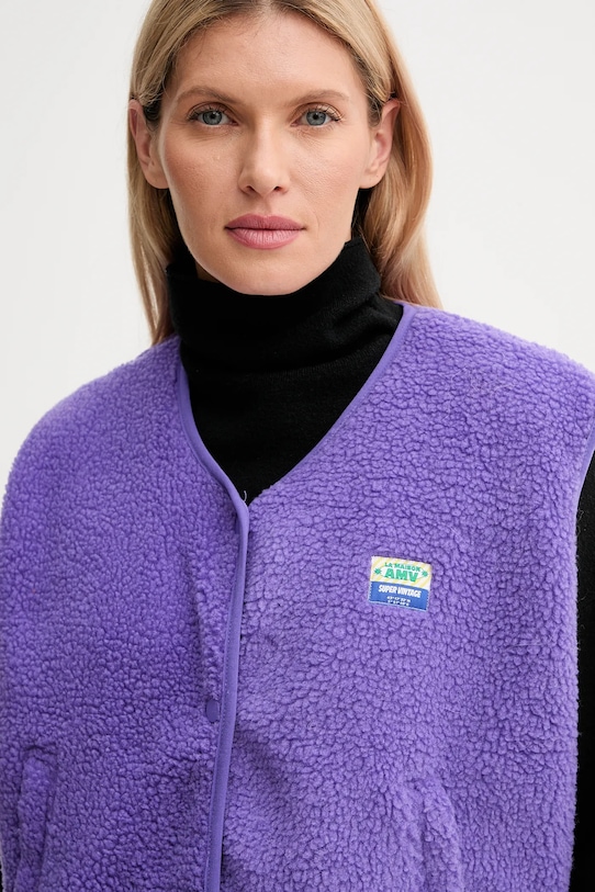 American Vintage vestă violet HOK16B