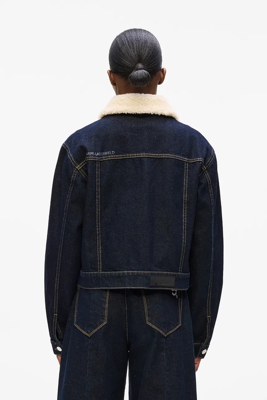 Хлопковая джинсовая куртка Karl Lagerfeld IKON A4W14025 тёмно-синий AA00