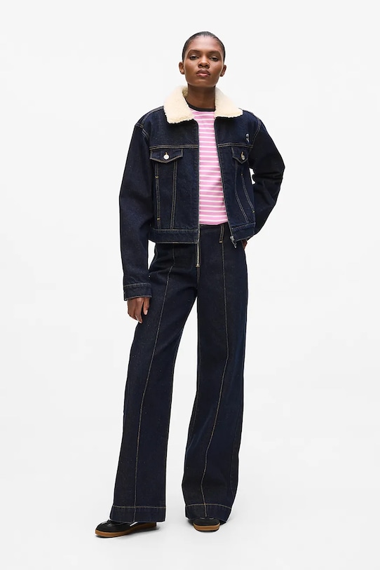 Хлопковая джинсовая куртка Karl Lagerfeld IKON тёмно-синий A4W14025