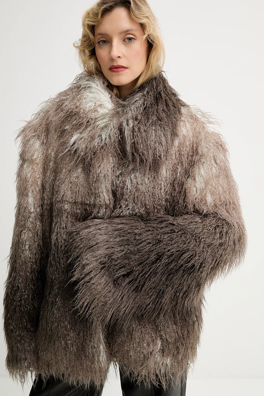 MMC STUDIO płaszcz brązowy FLORO.FUR