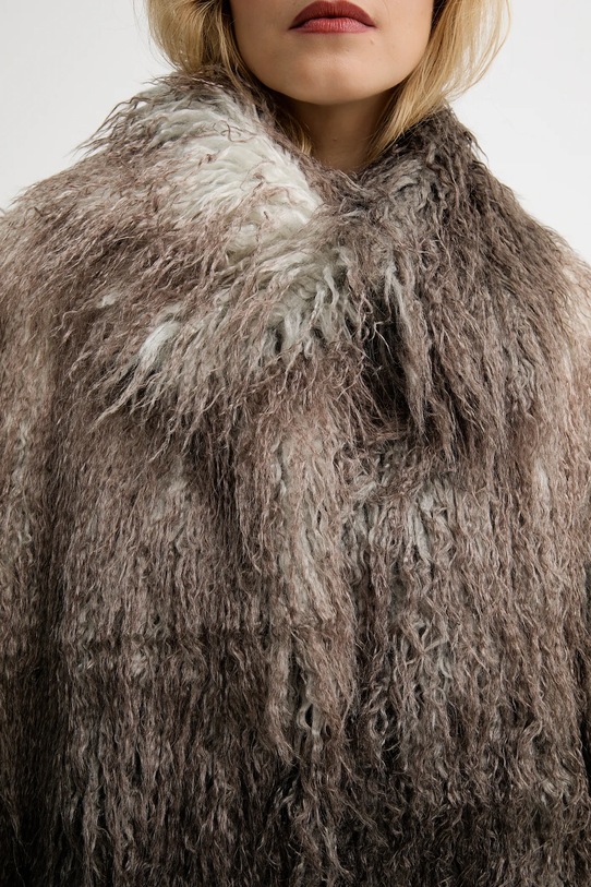 MMC STUDIO płaszcz FLORO.FUR brązowy