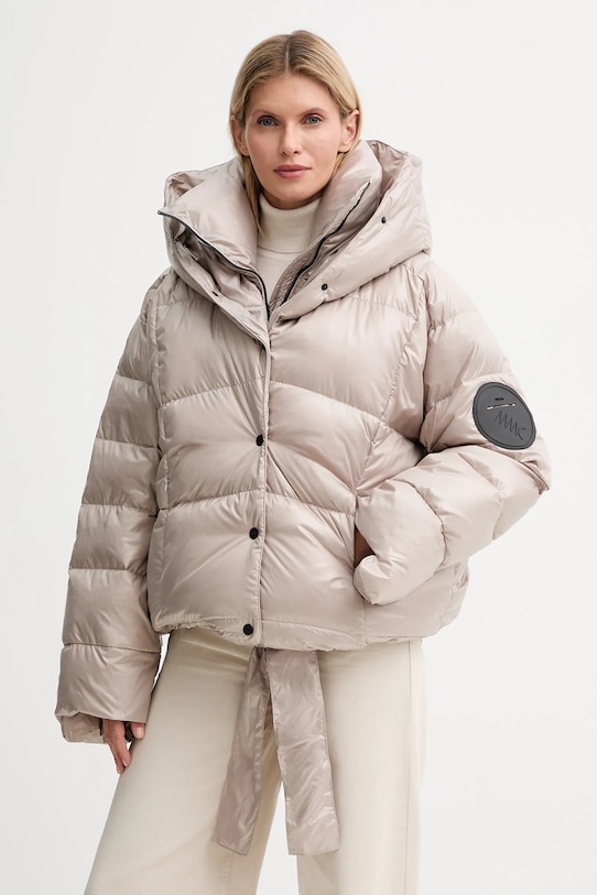 MMC STUDIO kurtka puchowa bez kaptura beżowy OLORO.JACKET