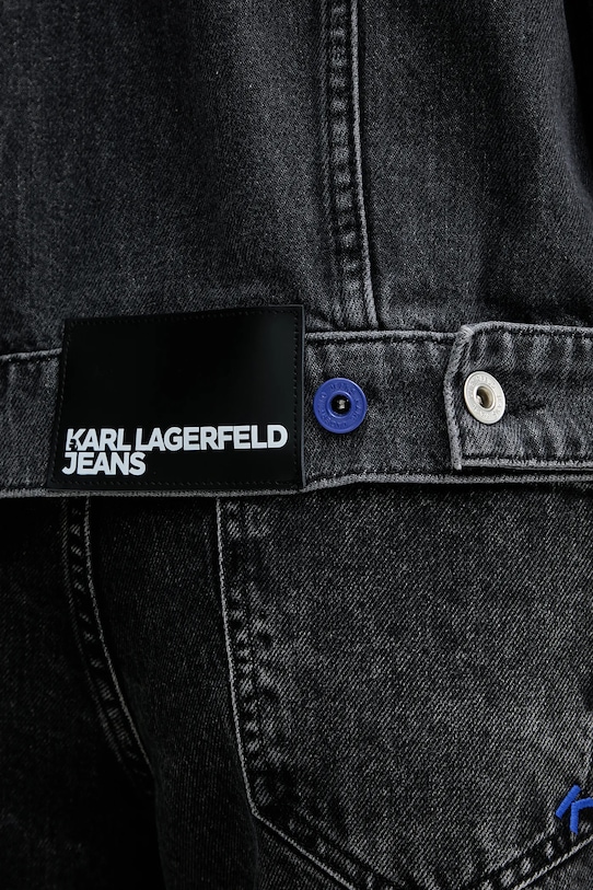 Karl Lagerfeld Jeans kurtka jeansowa bawełniana A3W14063 szary