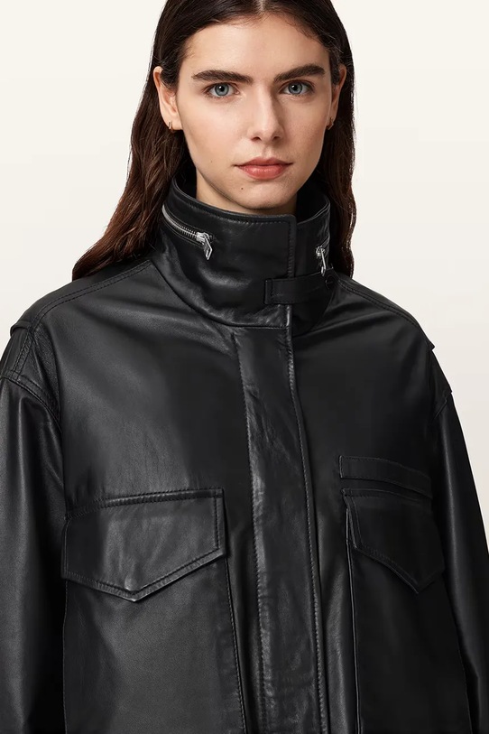 AllSaints bomberka damska skórzana czarny W110LD