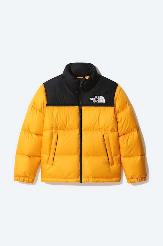 The North Face geaca de puf pentru copii Youth 1996 Retro Nuptse cu captuseala galben NF0A4TIM56P