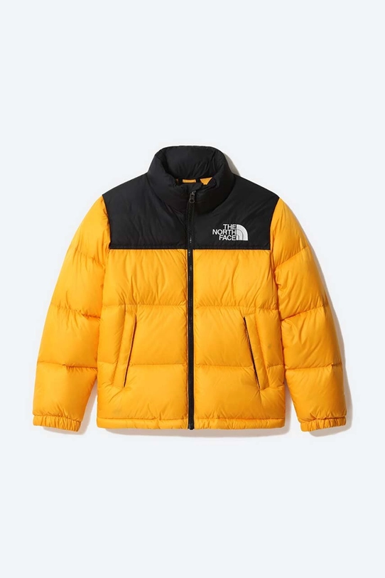 The North Face geaca de puf pentru copii Youth 1996 Retro Nuptse cu captuseala galben NF0A4TIM56P