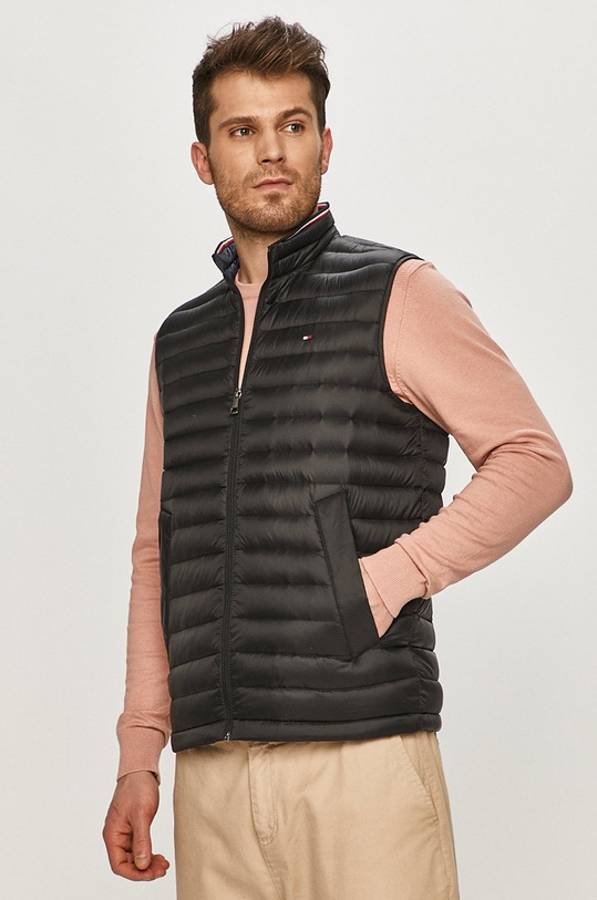 Péřová vesta Tommy Hilfiger přechodné černá MW0MW12719