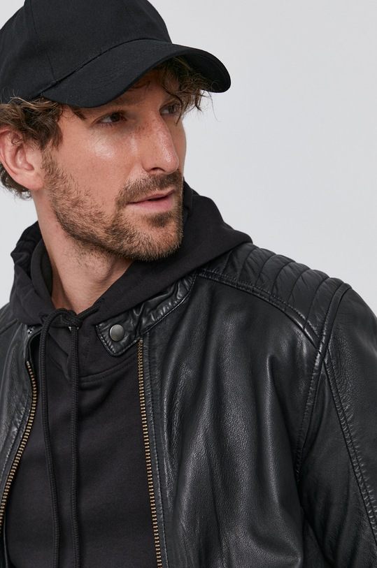 Kožená bunda Selected Homme 16077538