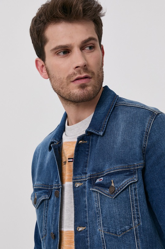 Džínová bunda Tommy Jeans modrá DM0DM10244.NOS