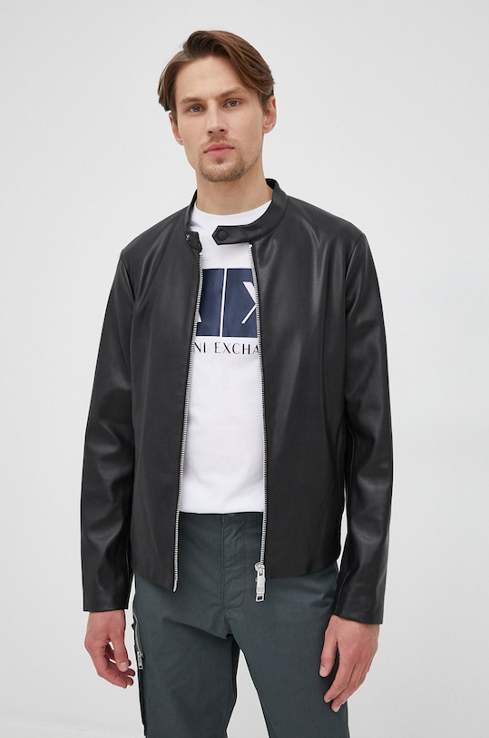 Armani Exchange geaca cu captuseala negru 8NZB08.ZNAAZ.NOS