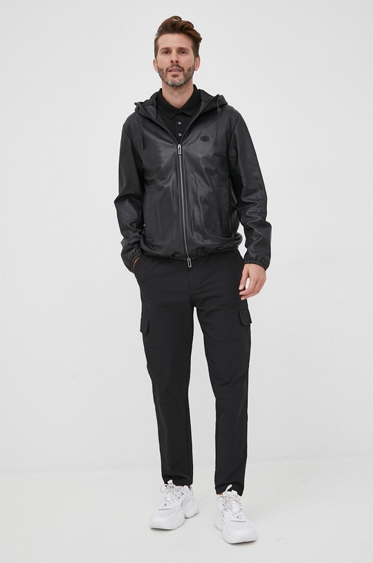 Emporio Armani bőrdzseki 01R54P.01P54.NOS fekete AA00