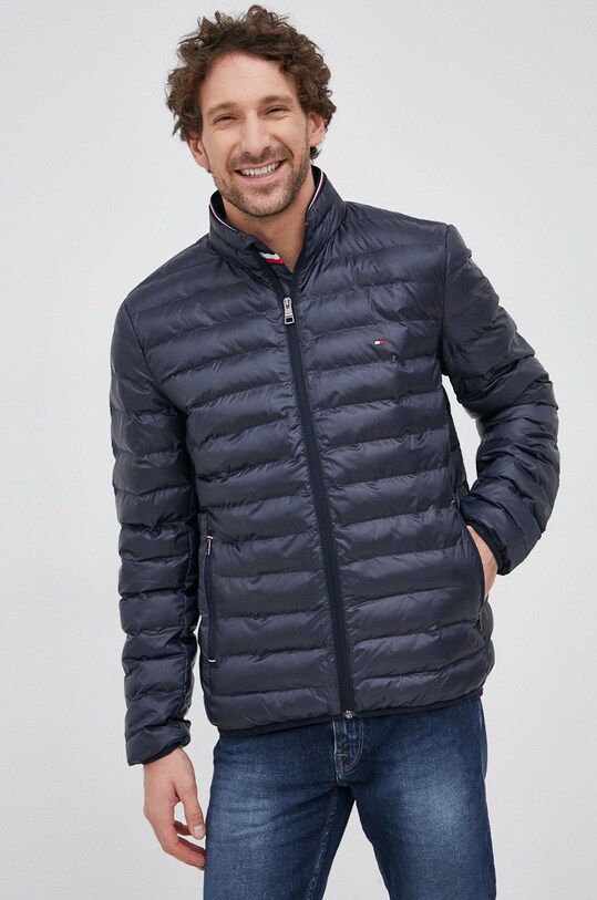 Bunda Tommy Hilfiger jemné zateplenie tmavomodrá MW0MW18763.NOS