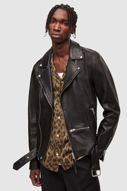 Кожаная куртка AllSaints кожа чёрный ML007P