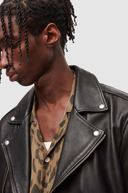 AllSaints geaca ramones de piele ML007P negru AA00