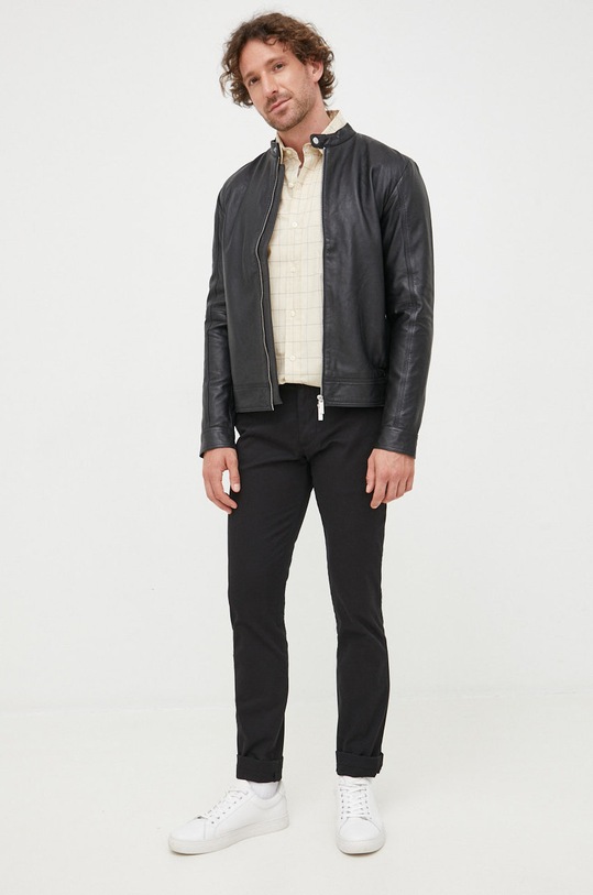 Kožená bunda Selected Homme 16085745.Black černá AA00