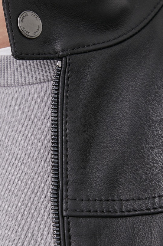 Michael Kors kurtka skórzana CF98CF17KS CF98CF17KS czarny