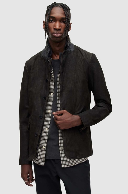 AllSaints ramoneska zamszowa nieocieplane szary ML051D