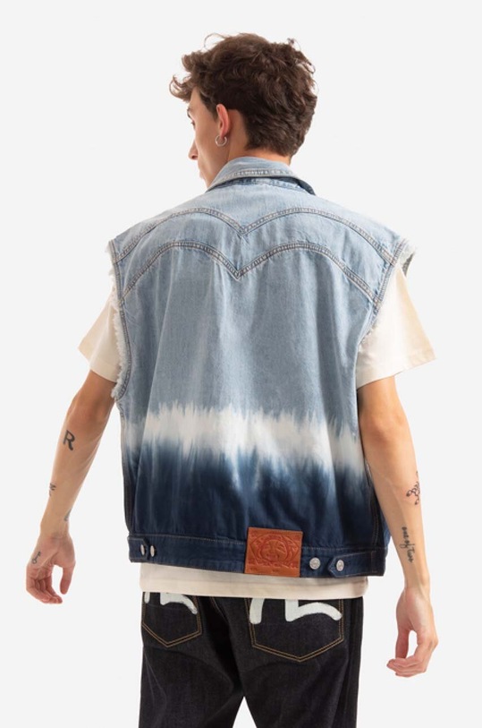 Clothing Evisu denim vest 2ESHTM2VS711XXDN blue
