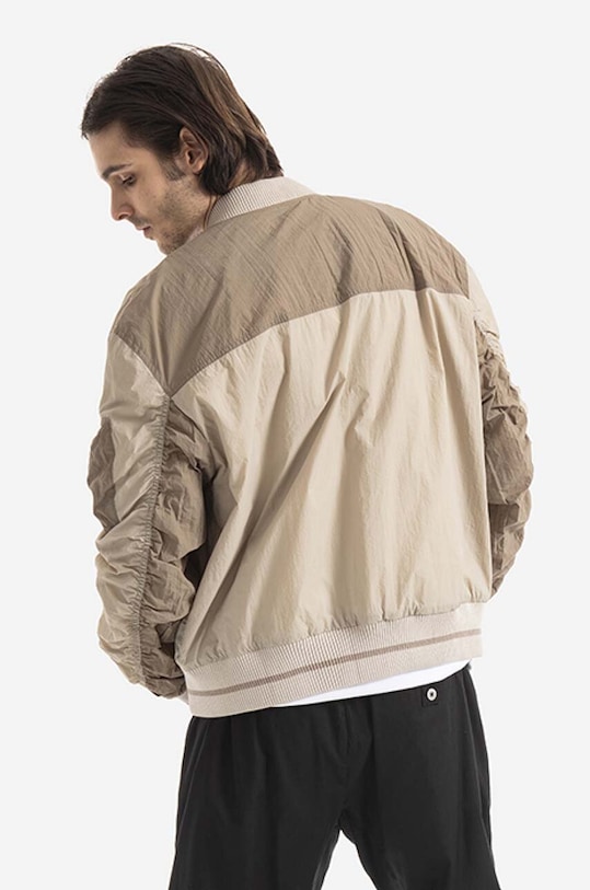 Clothing Tom Wood bomber jacket Purth Bomber Patched 22203.033 beige