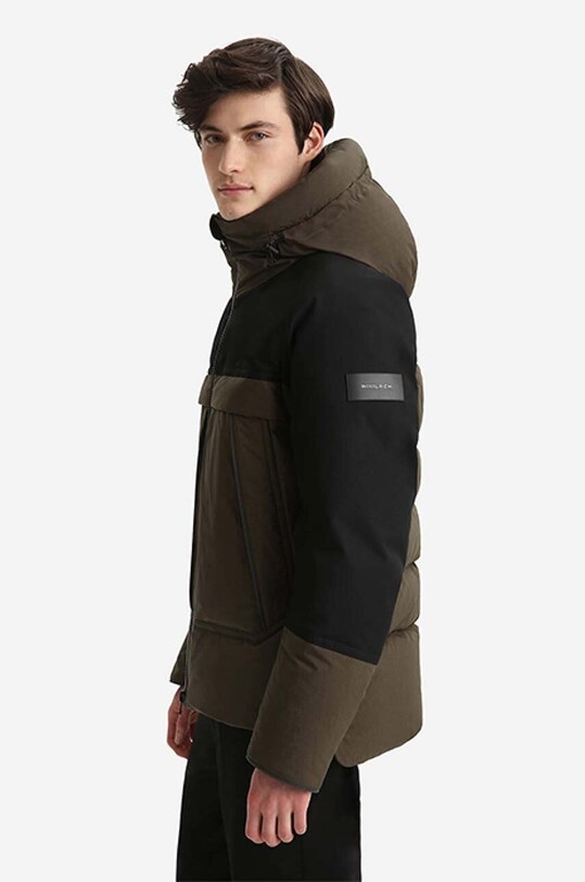 Oblečenie Páperová bunda Woolrich Male Mixed Media Teton Jacket CFWOOU0525MRUT172 CFWOOU0525MRUT1723 zelená