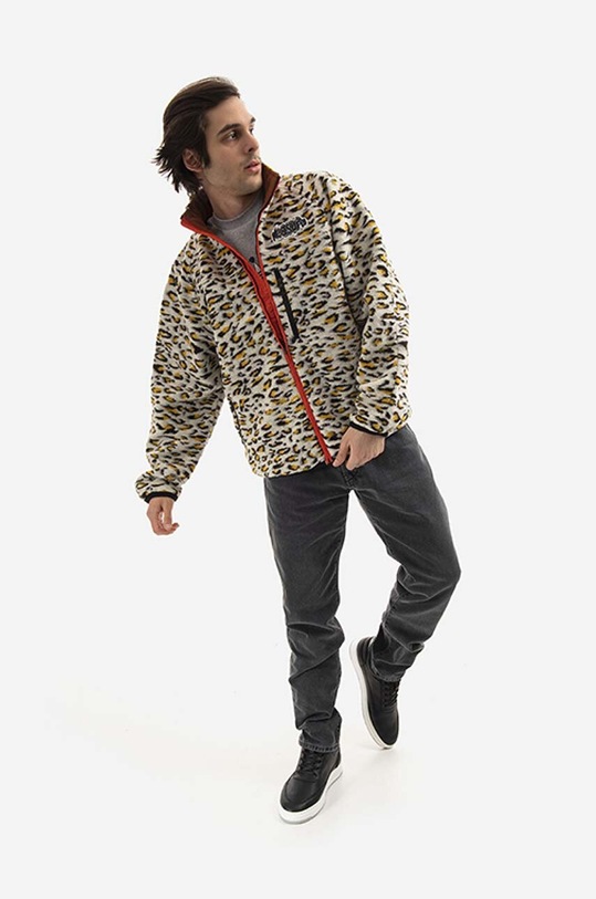 PLEASURES bluza z domieszką wełny Strain Fuzzy Jacket P21W002 multicolor AA00