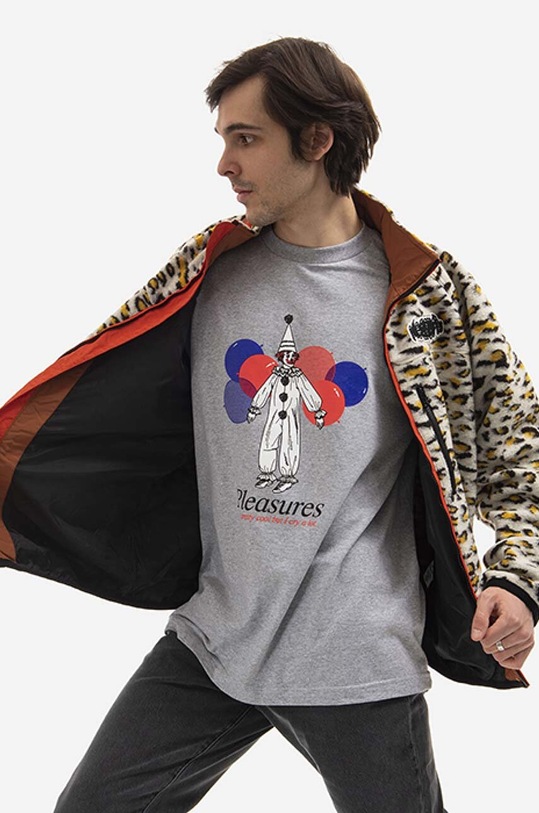PLEASURES bluza z domieszką wełny Strain Fuzzy Jacket P21W002