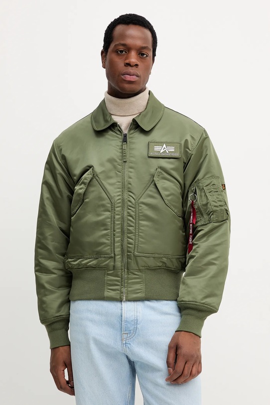 Яке бомбър Alpha Industries CWU 45 бомбър зелен 100102.01