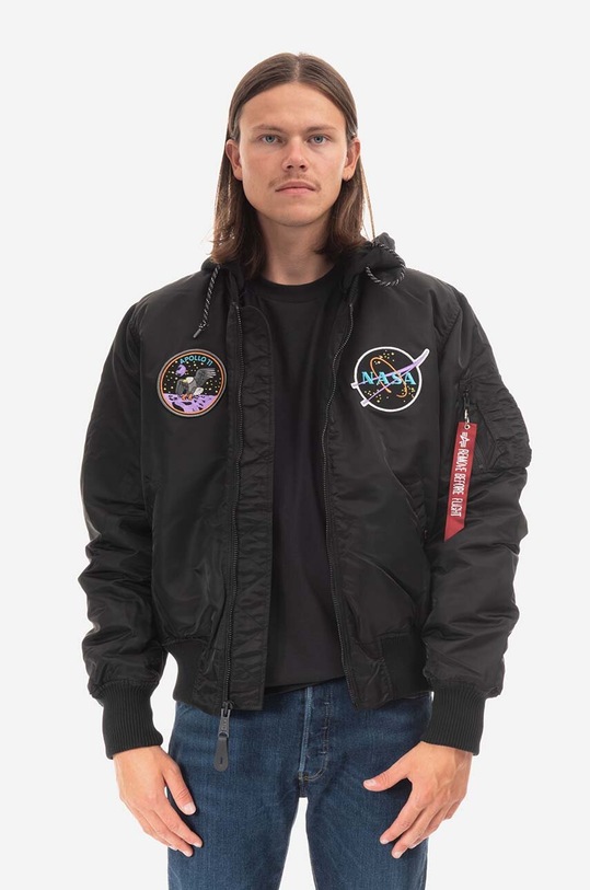 Alpha Industries bomber jacket MA-1 VF Hood Dark Side with black 108108.03