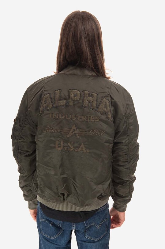 Clothing Alpha Industries bomber jacket MA-1 VF Authentic Overdyed 108130.142 green