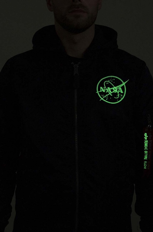 Alpha Industries giubbotto bomber reversibile MA-1 LW HD NASA Glow Rev 116106.03