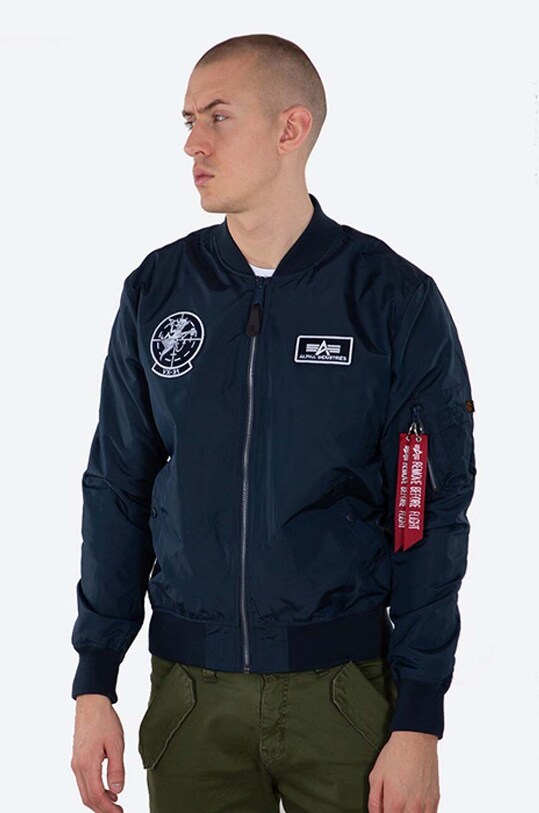 Alpha Industries bomber jacket MA-1 TT Glow In The Dark 116102.07 navy