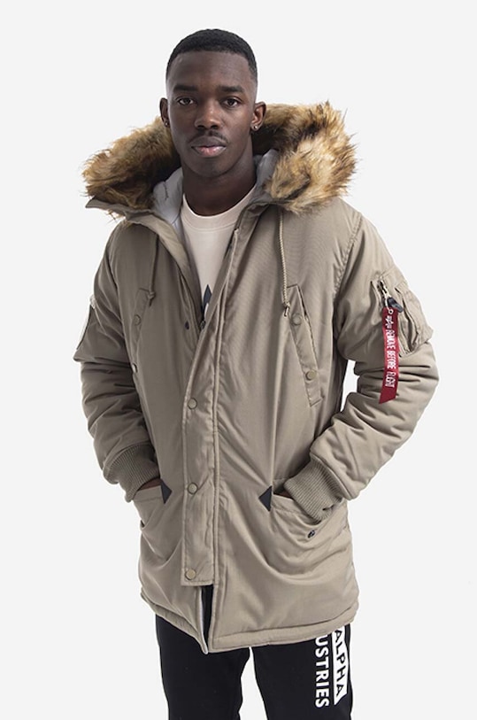 Bunda Alpha Industries Arctic Discoverer s podšívkou hnědá 118100.24