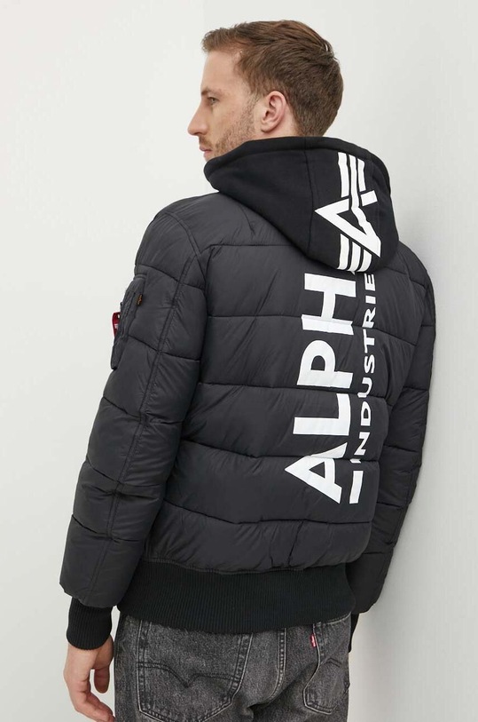 Odzież Alpha Industries kurtka MA-1 ZH Back Print Puffer FD 118107.03 czarny